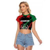Personalized Afghanistan Raglan Cropped T Shirt Grunge Style