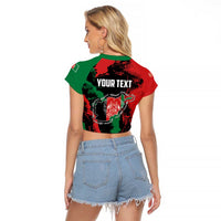 Personalized Afghanistan Raglan Cropped T Shirt Grunge Style