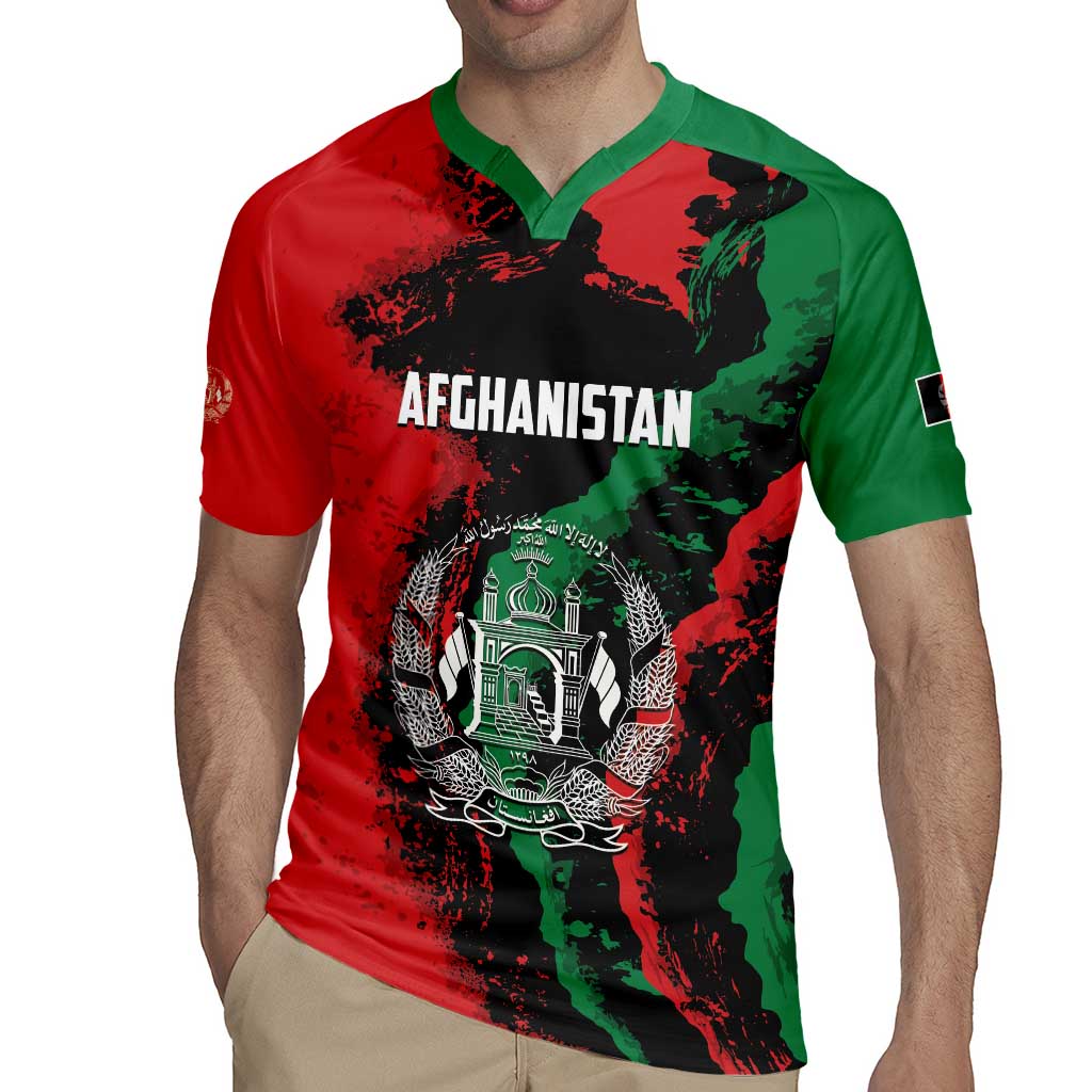 Personalized Afghanistan Rugby Jersey Grunge Style