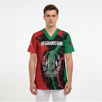 Personalized Afghanistan Scrub Top Grunge Style