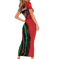 Personalized Afghanistan Short Sleeve Bodycon Dress Grunge Style