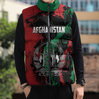 Personalized Afghanistan Sleeveless Puffer Jacket Grunge Style