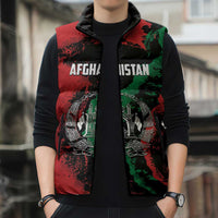 Personalized Afghanistan Sleeveless Puffer Jacket Grunge Style