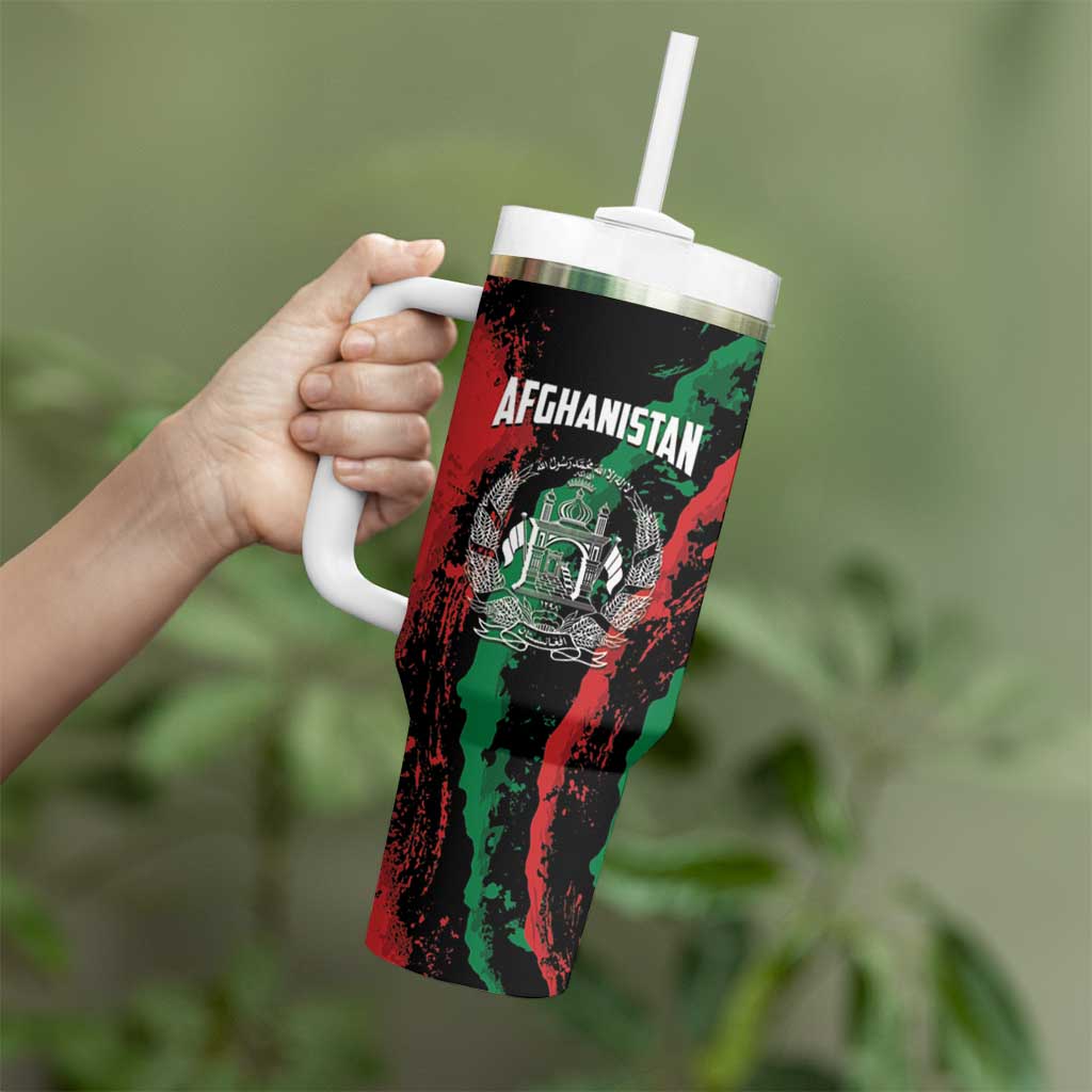 Personalized Afghanistan Tumbler With Handle Grunge Style