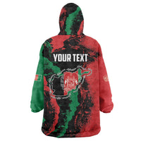 Personalized Afghanistan Wearable Blanket Hoodie Grunge Style