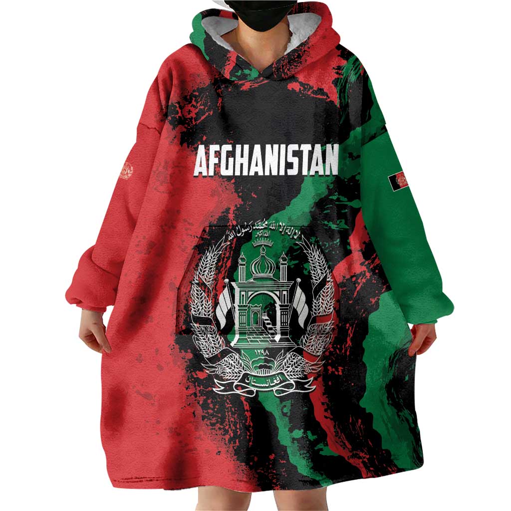 Personalized Afghanistan Wearable Blanket Hoodie Grunge Style