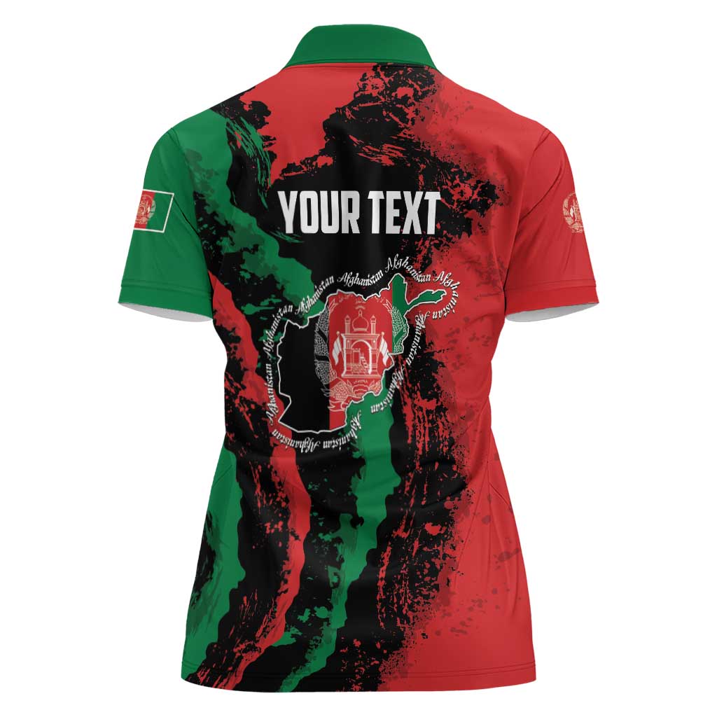 Personalized Afghanistan Women Polo Shirt Grunge Style