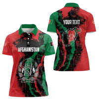 Personalized Afghanistan Women Polo Shirt Grunge Style