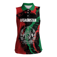 Personalized Afghanistan Women Sleeveless Polo Shirt Grunge Style