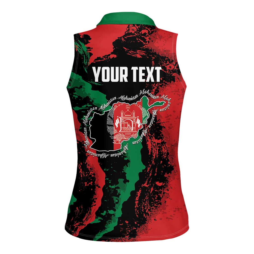 Personalized Afghanistan Women Sleeveless Polo Shirt Grunge Style