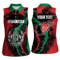 Personalized Afghanistan Women Sleeveless Polo Shirt Grunge Style