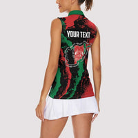 Personalized Afghanistan Women Sleeveless Polo Shirt Grunge Style
