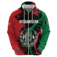 Personalized Afghanistan Zip Hoodie Grunge Style