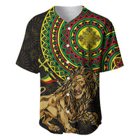 Ethiopia National Day Baseball Jersey Lion Of Judah African Pattern - Wonder Print Shop