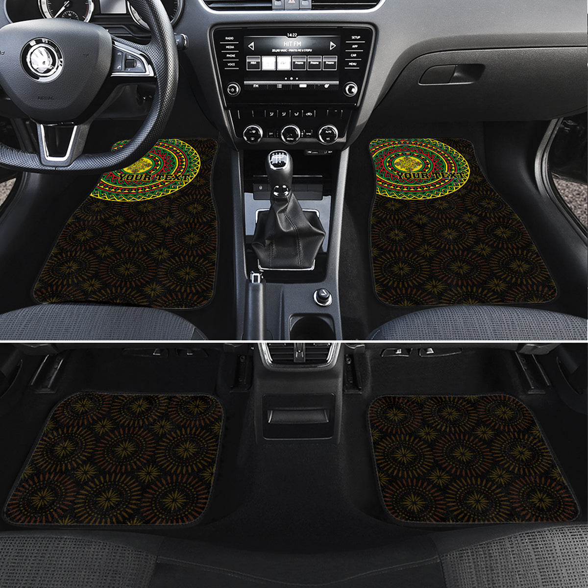 Ethiopia National Day Car Mats Lion Of Judah African Pattern - Wonder Print Shop