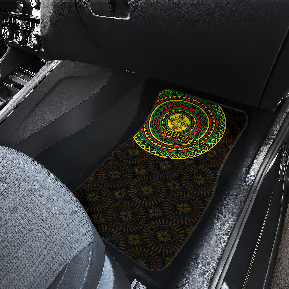 Ethiopia National Day Car Mats Lion Of Judah African Pattern - Wonder Print Shop