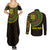 Ethiopia National Day Couples Matching Summer Maxi Dress and Long Sleeve Button Shirt Lion Of Judah African Pattern