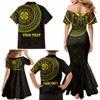Ethiopia National Day Family Matching Mermaid Dress and Hawaiian Shirt Lion Of Judah African Pattern - Wonder Print Shop
