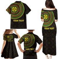 Ethiopia National Day Family Matching Puletasi and Hawaiian Shirt Lion Of Judah African Pattern - Wonder Print Shop