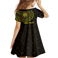 Ethiopia National Day Family Matching Short Sleeve Bodycon Dress and Hawaiian Shirt Lion Of Judah African Pattern - Wonder Print Shop