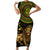 Ethiopia National Day Family Matching Short Sleeve Bodycon Dress and Hawaiian Shirt Lion Of Judah African Pattern