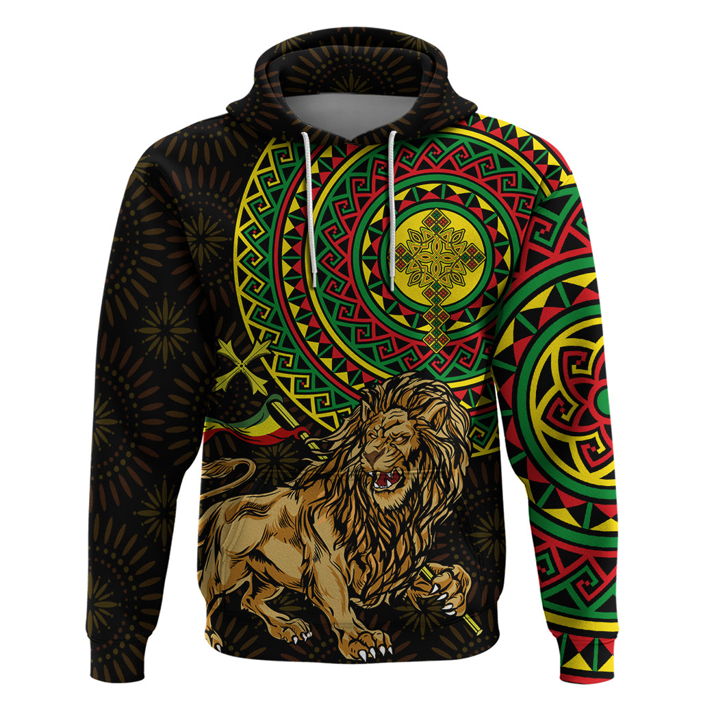 Ethiopia National Day Hoodie Lion Of Judah African Pattern - Wonder Print Shop
