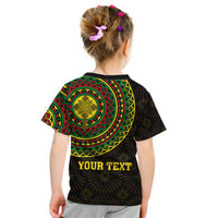 Ethiopia National Day Kid T Shirt Lion Of Judah African Pattern - Wonder Print Shop