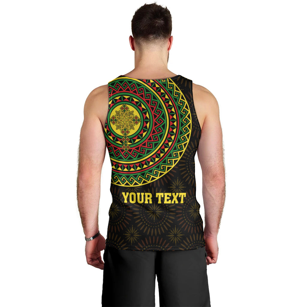 Ethiopia National Day Men Tank Top Lion Of Judah African Pattern - Wonder Print Shop