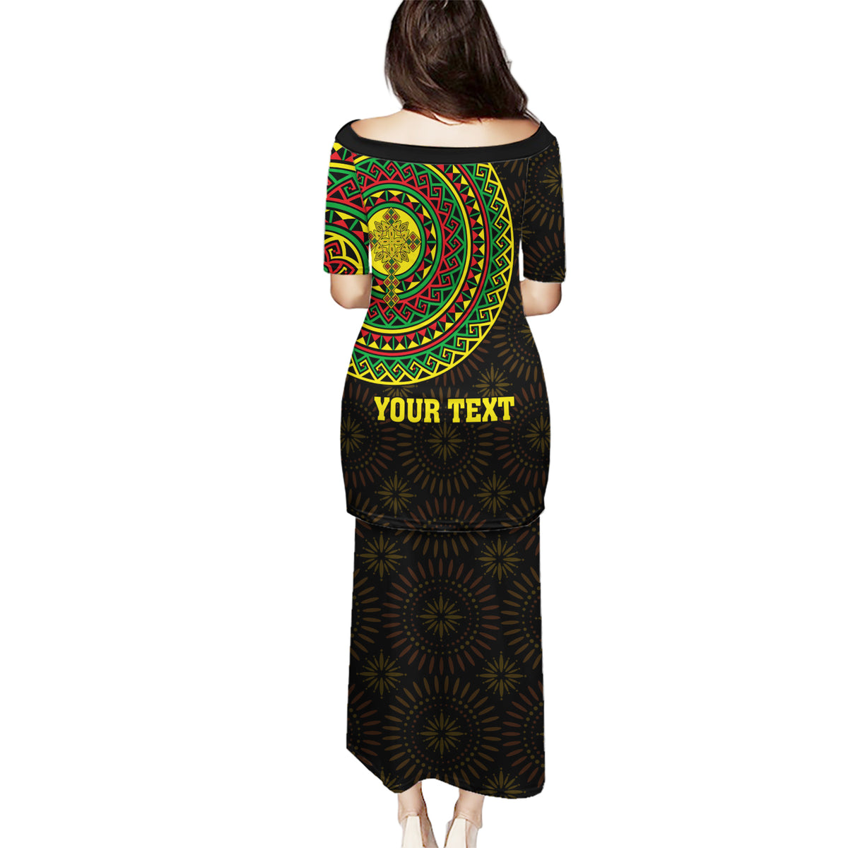 Ethiopia National Day Puletasi Lion Of Judah African Pattern - Wonder Print Shop