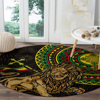 Ethiopia National Day Round Carpet Lion Of Judah African Pattern