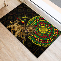 Ethiopia National Day Rubber Doormat Lion Of Judah African Pattern - Wonder Print Shop