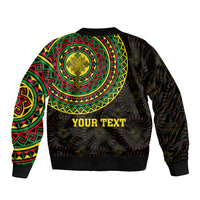 Ethiopia National Day Sleeve Zip Bomber Jacket Lion Of Judah African Pattern - Wonder Print Shop