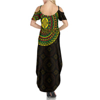 Ethiopia National Day Summer Maxi Dress Lion Of Judah African Pattern - Wonder Print Shop