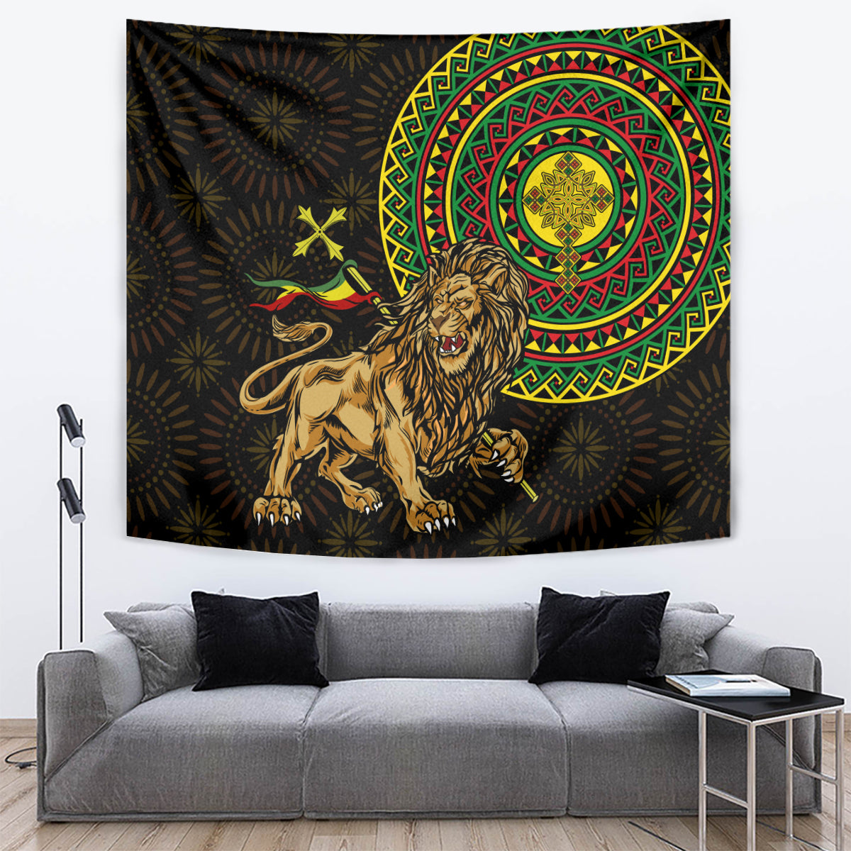 Ethiopia National Day Tapestry Lion Of Judah African Pattern