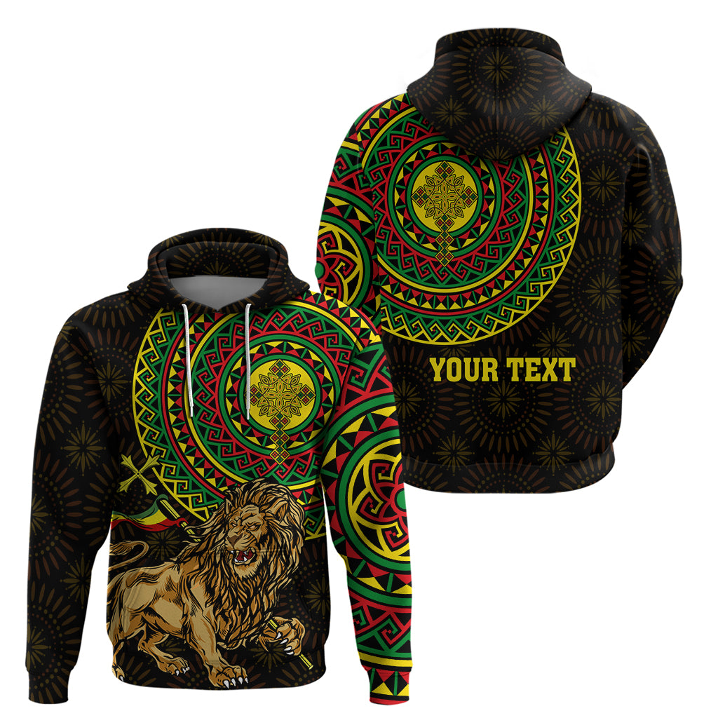 Ethiopia National Day Zip Hoodie Lion Of Judah African Pattern - Wonder Print Shop