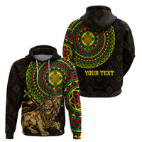 Ethiopia National Day Zip Hoodie Lion Of Judah African Pattern - Wonder Print Shop
