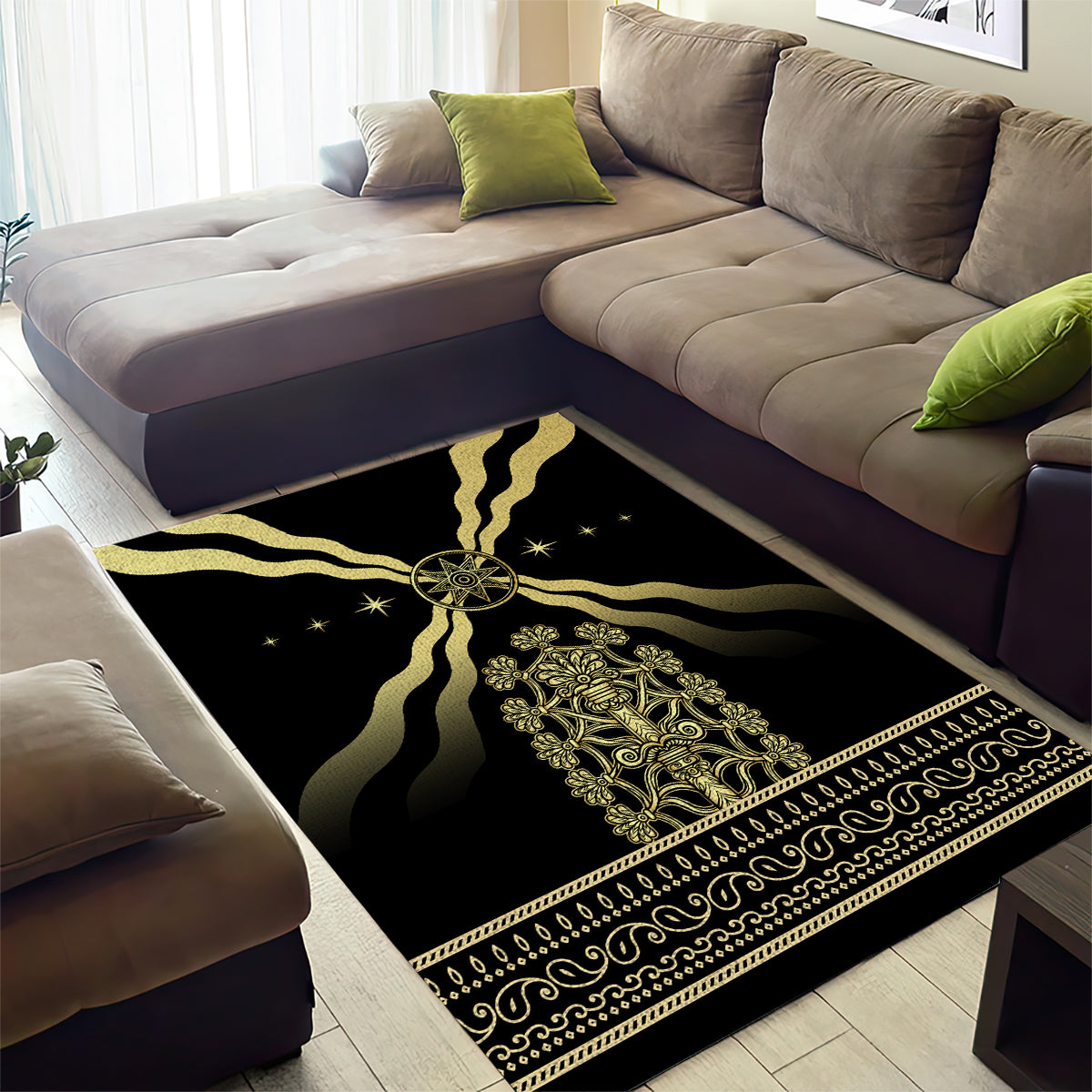 Assyria Empire Area Rug Assyrian Mythological Spirit - Wonder Print Shop