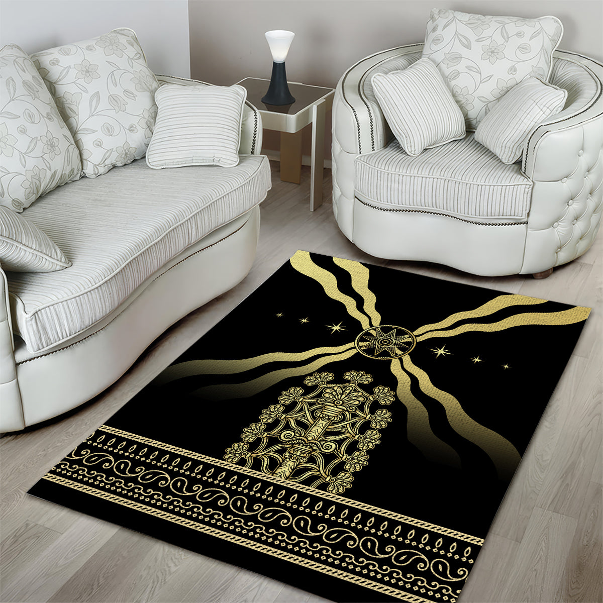 Assyria Empire Area Rug Assyrian Mythological Spirit - Wonder Print Shop