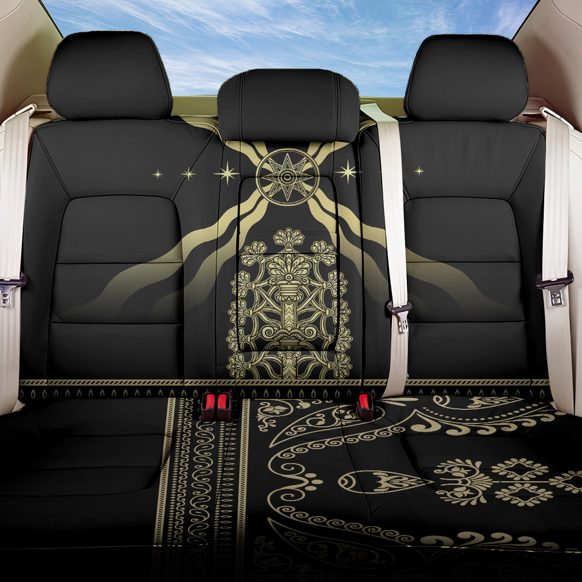 Assyria Empire Back Car Seat Cover Assyrian Mythological Spirit - Wonder Print Shop