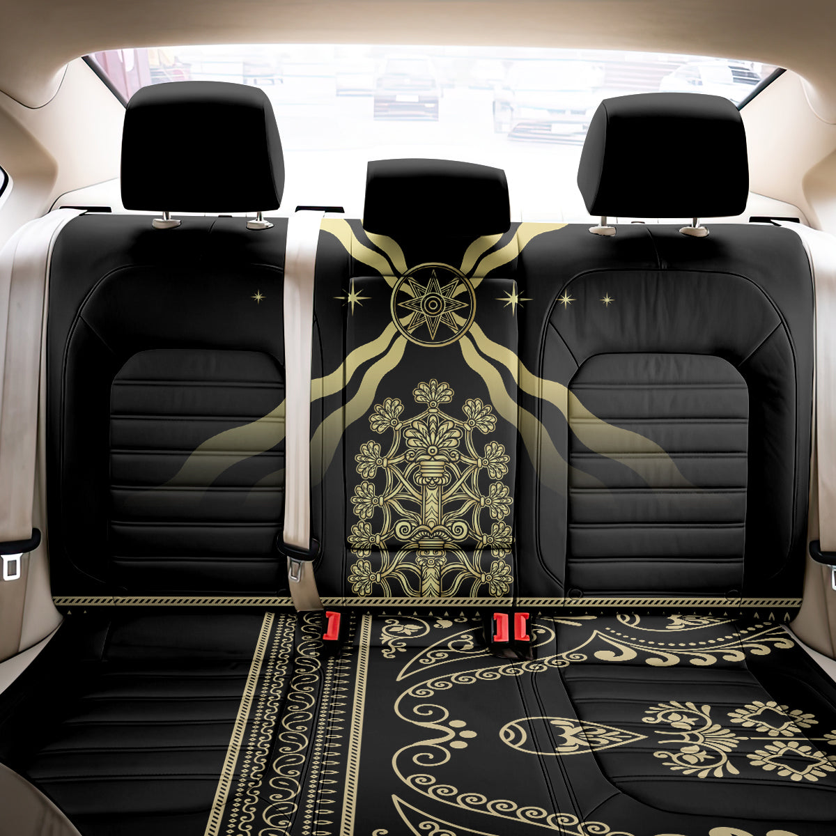 Assyria Empire Back Car Seat Cover Assyrian Mythological Spirit - Wonder Print Shop