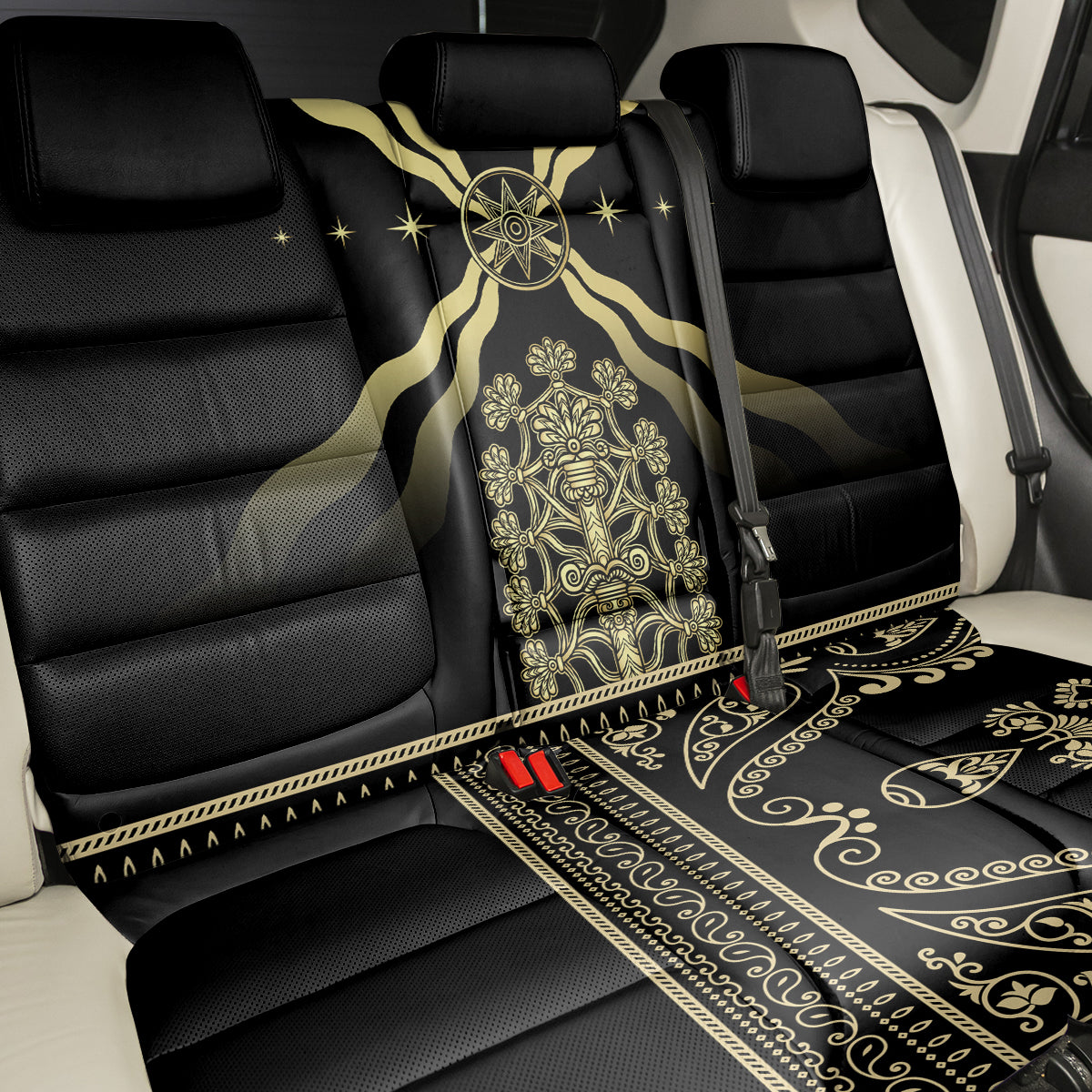 Assyria Empire Back Car Seat Cover Assyrian Mythological Spirit - Wonder Print Shop