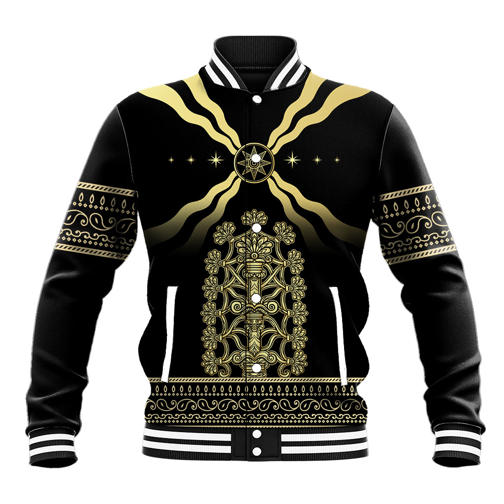 Assyria Empire Baseball Jacket Assyrian Mythological Spirit - Wonder Print Shop
