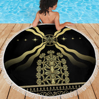 Assyria Empire Beach Blanket Assyrian Mythological Spirit - Wonder Print Shop