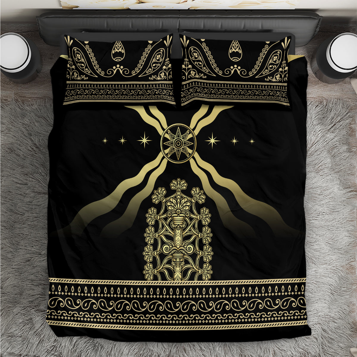 Assyria Empire Bedding Set Assyrian Mythological Spirit - Wonder Print Shop