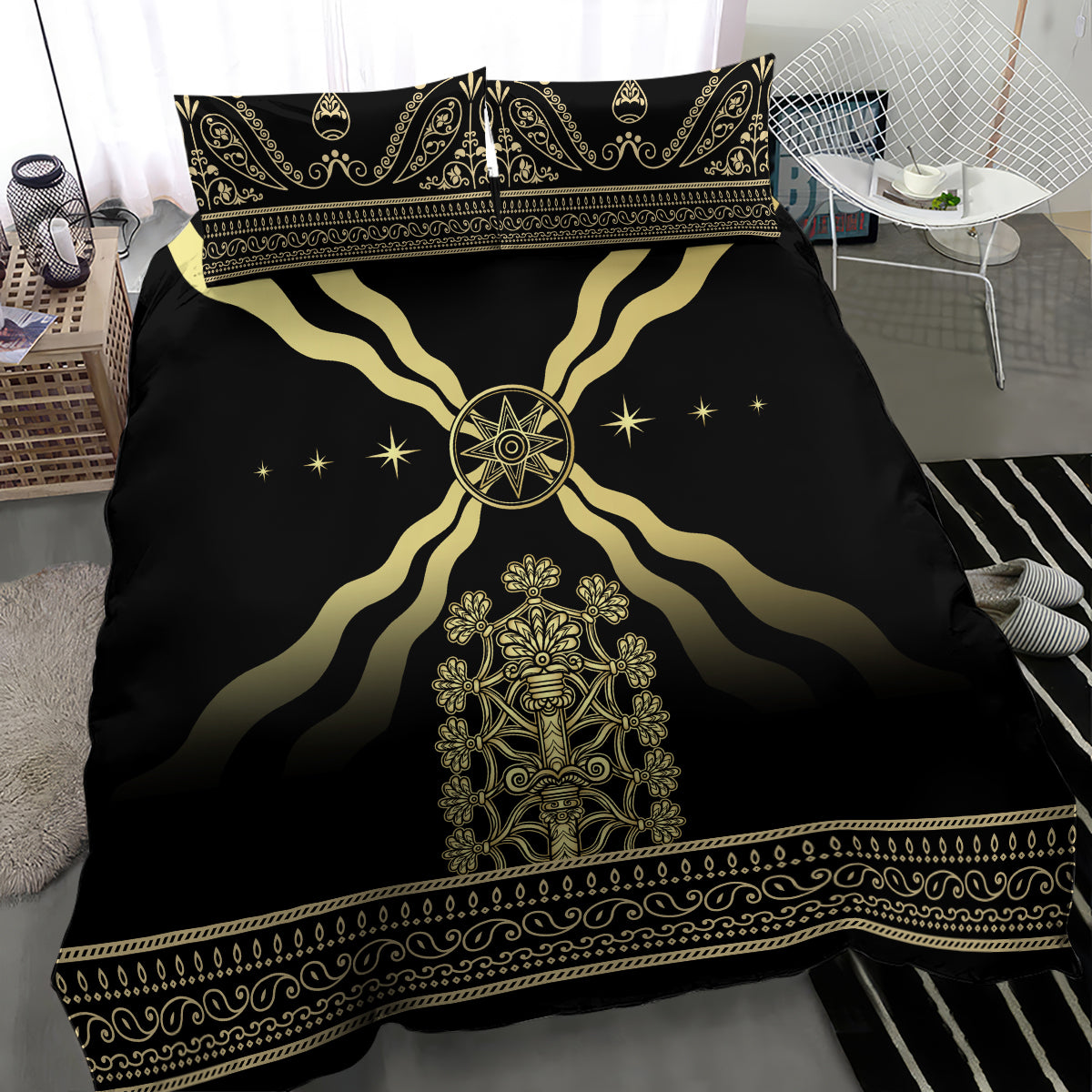 Assyria Empire Bedding Set Assyrian Mythological Spirit - Wonder Print Shop