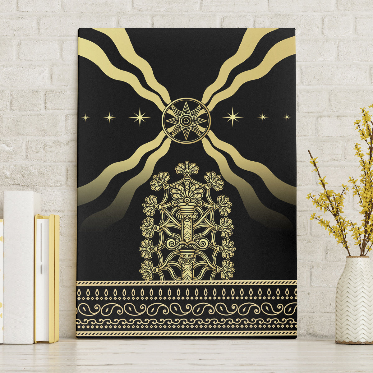 Assyria Empire Canvas Wall Art Assyrian Mythological Spirit - Wonder Print Shop