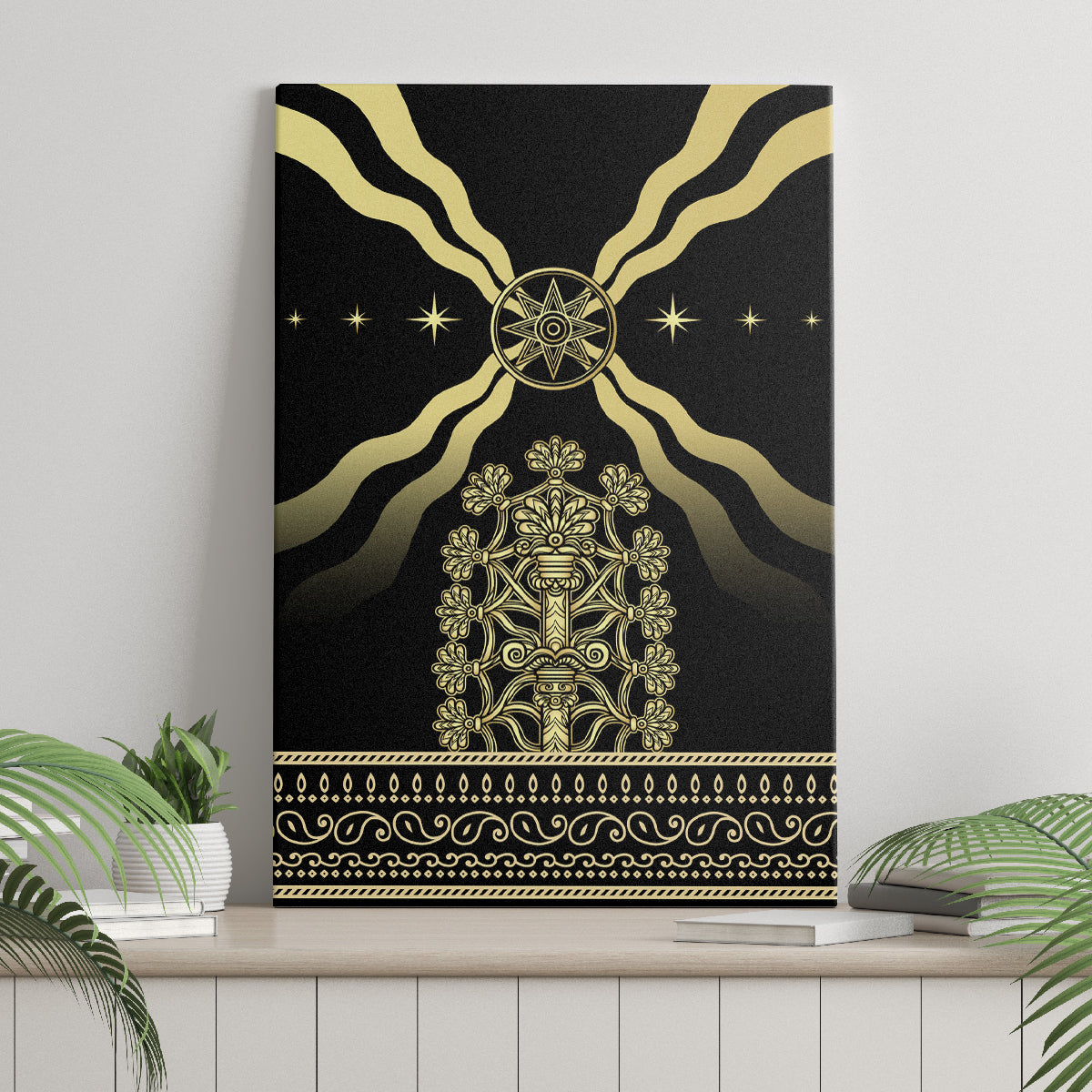 Assyria Empire Canvas Wall Art Assyrian Mythological Spirit - Wonder Print Shop