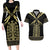 Assyria Empire Couples Matching Long Sleeve Bodycon Dress and Hawaiian Shirt Assyrian Mythological Spirit - Wonder Print Shop