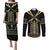 Assyria Empire Couples Matching Puletasi and Long Sleeve Button Shirt Assyrian Mythological Spirit - Wonder Print Shop