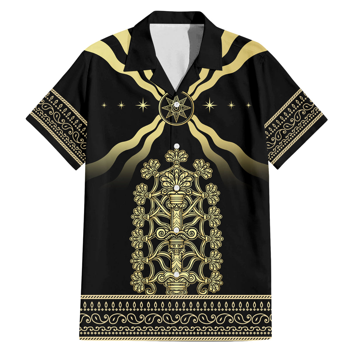 Assyria Empire Family Matching Mermaid Dress and Hawaiian Shirt Assyrian Mythological Spirit - Wonder Print Shop